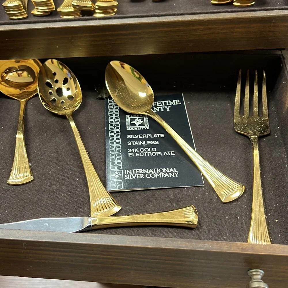 Silver plated stainless 24K Gold Electroplate - Picture 3 of 7